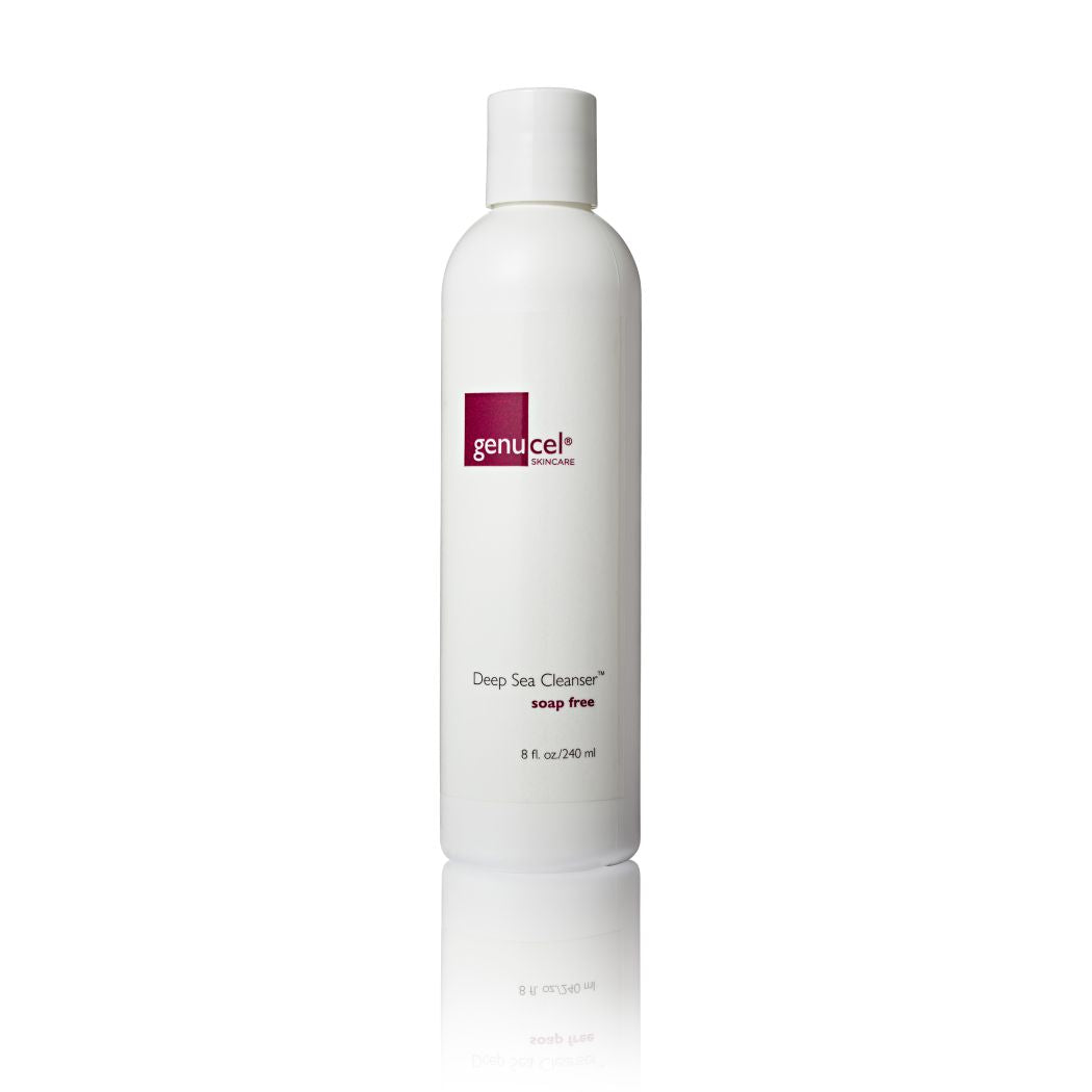 Genucel Deep Sea Cleanser bottle on a white background