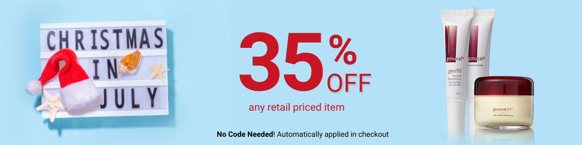 Christmas in July sale 35% off any retail priced item